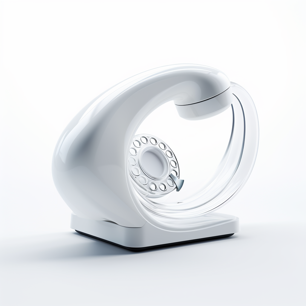 3D incoming call icon on white background