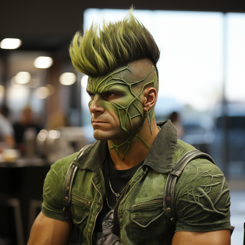 Mighty Hulk with a Stylish Short Mohawk