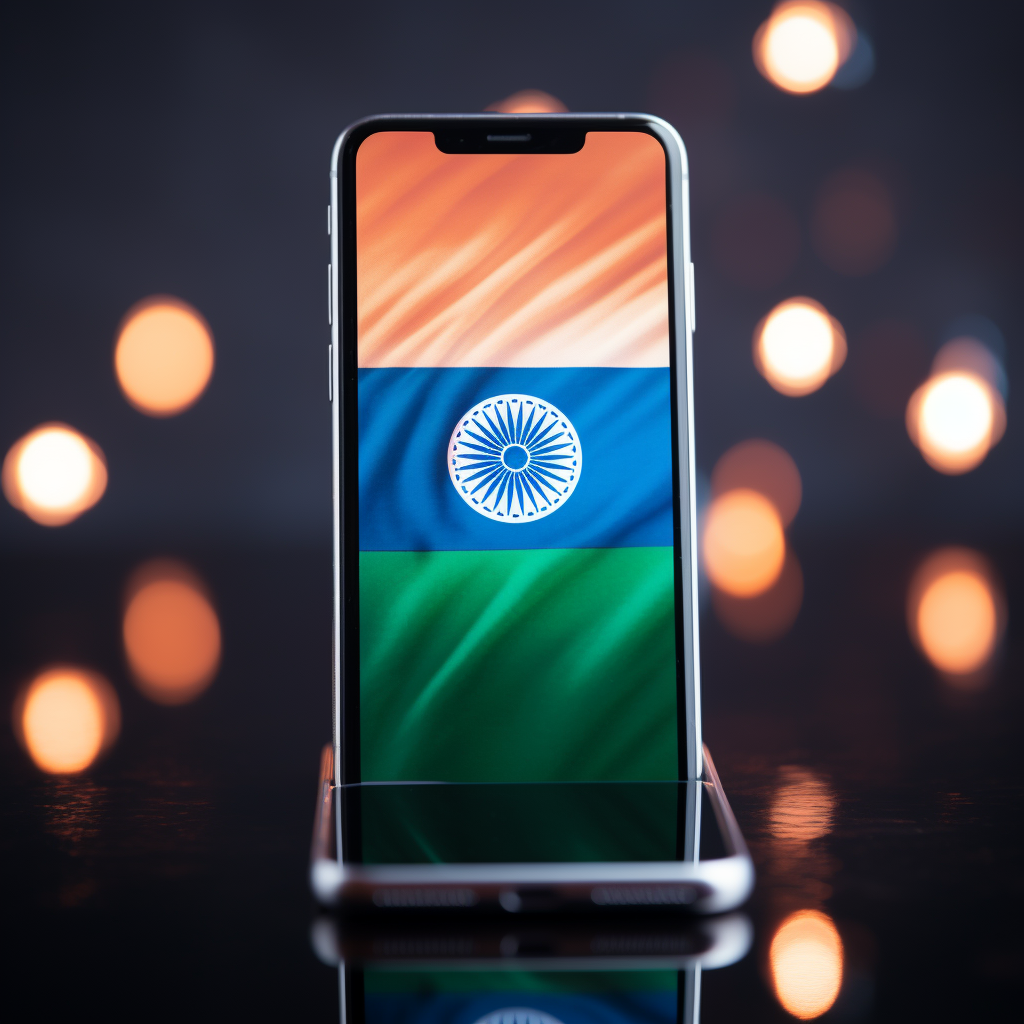 India Small Flag Mobile Fintech