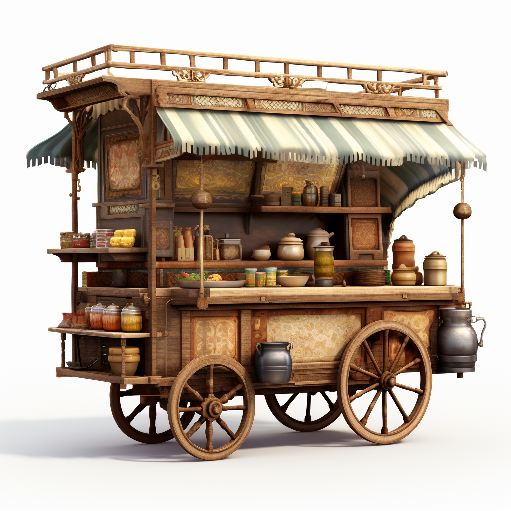 Front view of Indian Chai Cart