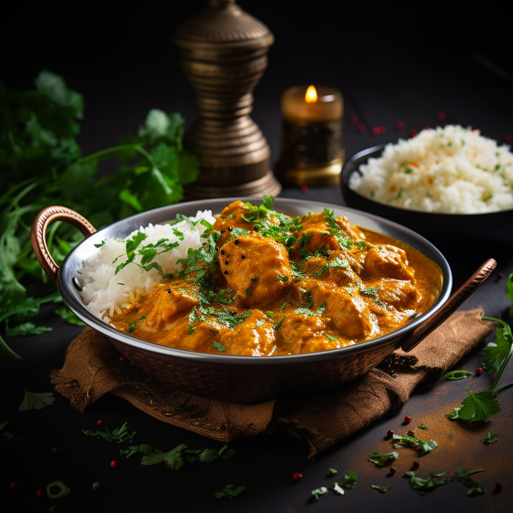 Indian chicken curry dish image