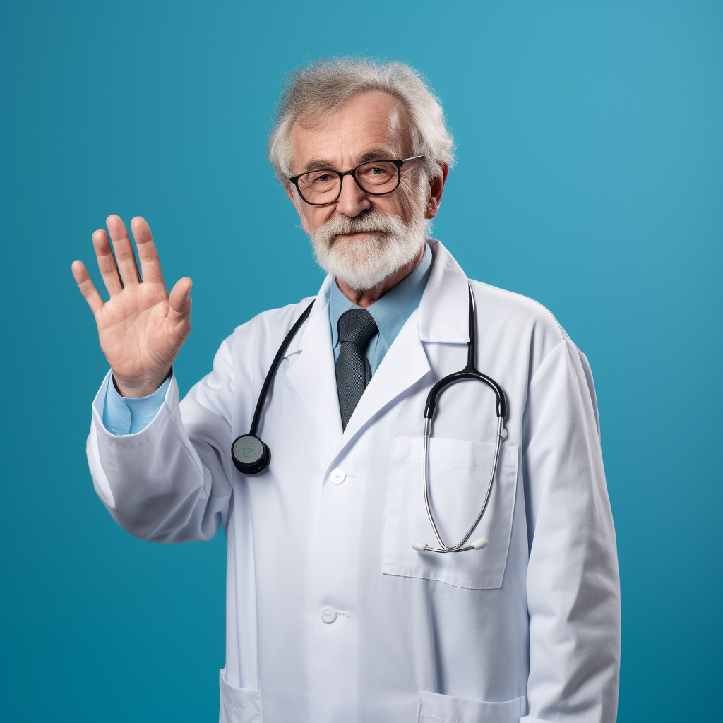 Indian doctor holding something isolated on blue background