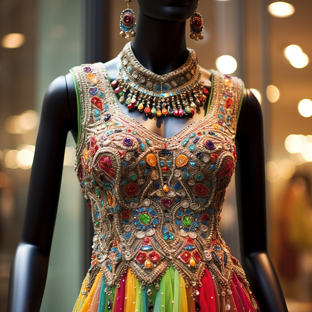 Colorful Indian Dress Fashion Mannequin