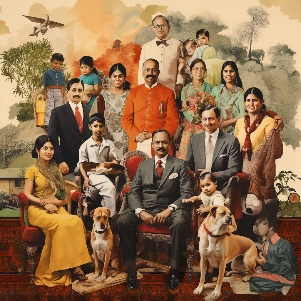 Indian Family Members Collage