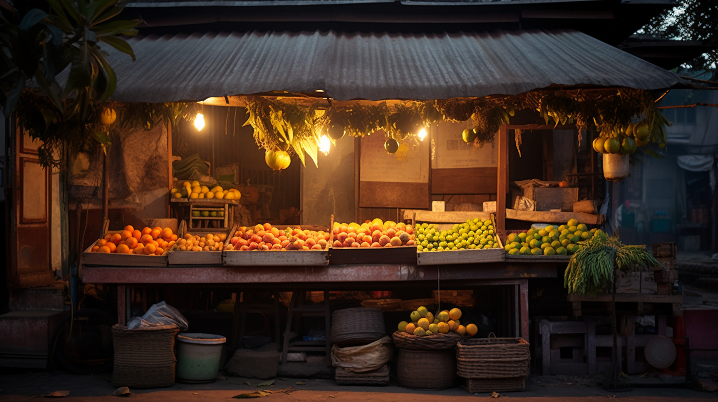 Fresh oranges at Indian fruits store