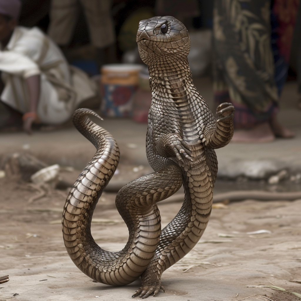 Indian King Cobra Dancing with Flute