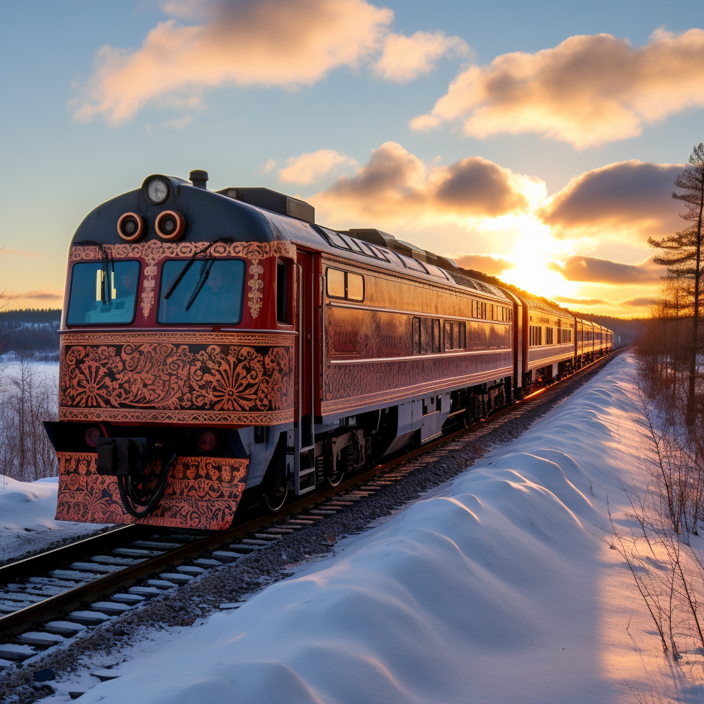 Indian train in Sweden showcasing cross-cultural encounters