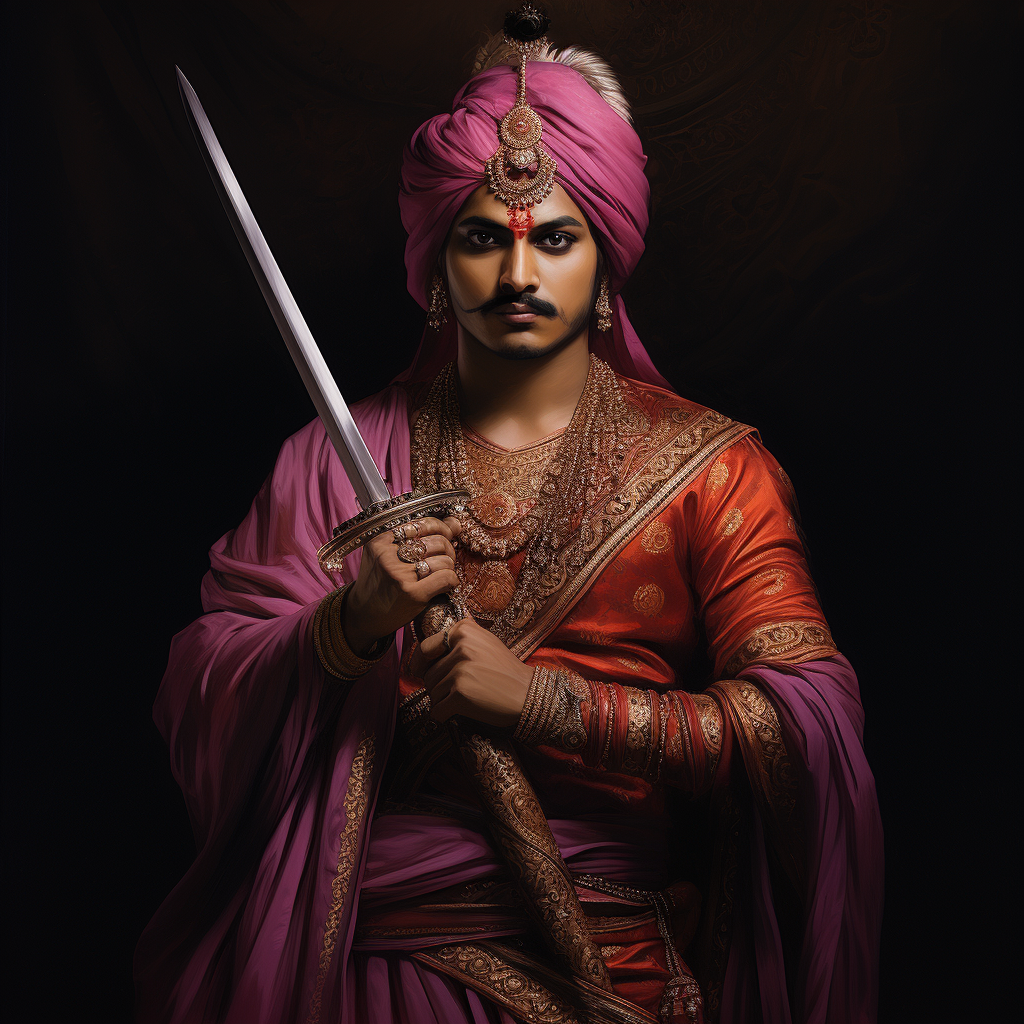 Indian warrior with sword