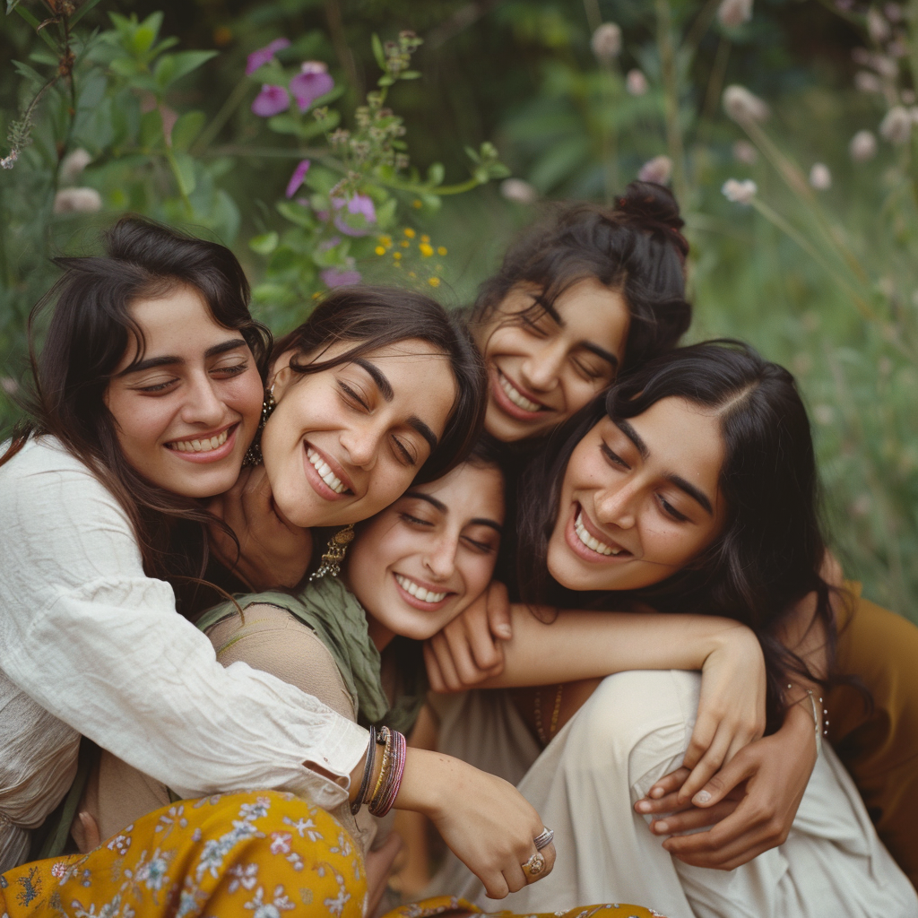 Indian women friends skincare photoshoot