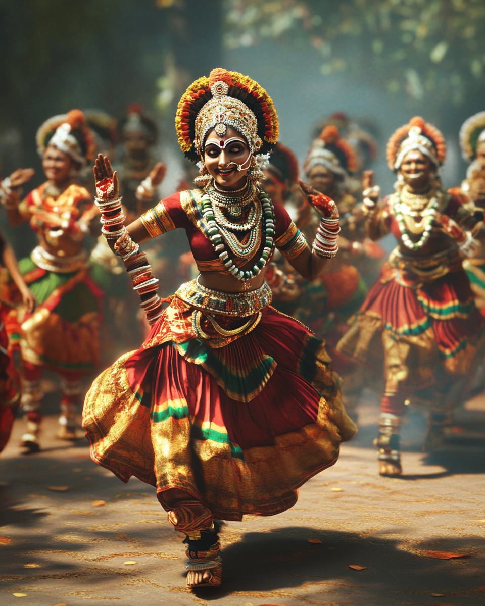 Kathakali Dancers in Kerala India