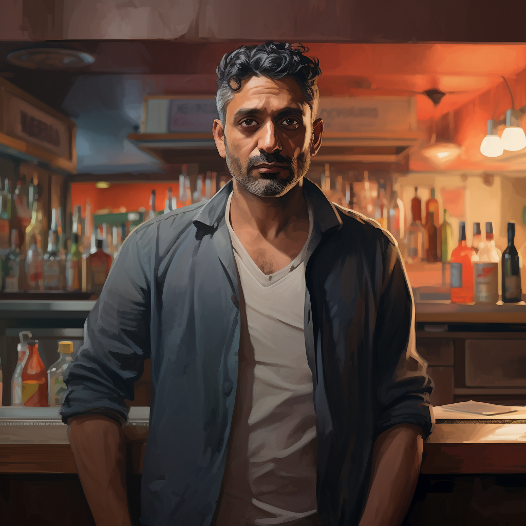 30-Year-Old Indian Man in Bar