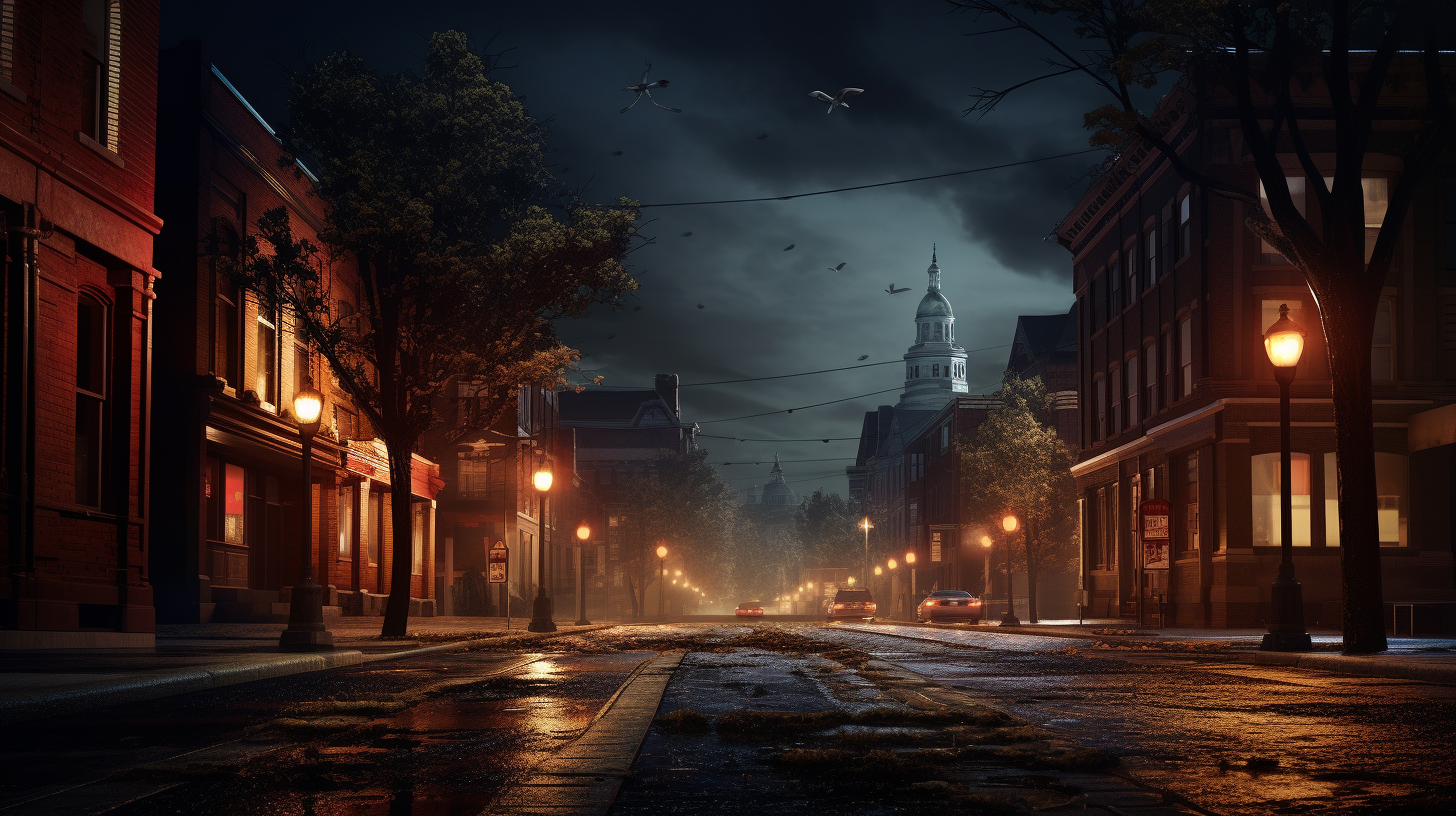 Enchanting Indiana City Night View