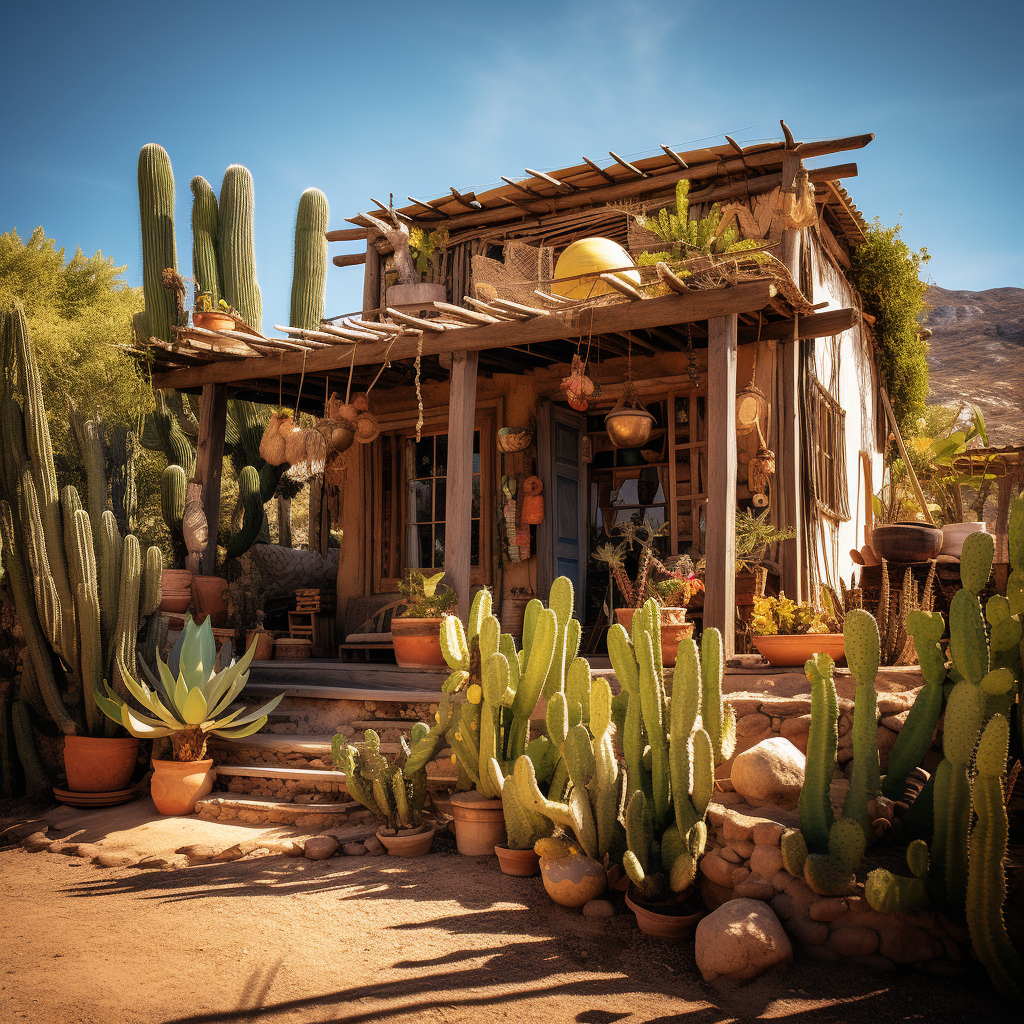 Traditional Indonesian Batak Toba House in Baja California