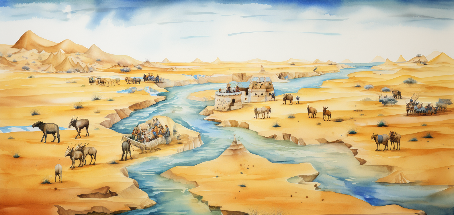 Indus Valley Civilization Map Illustration