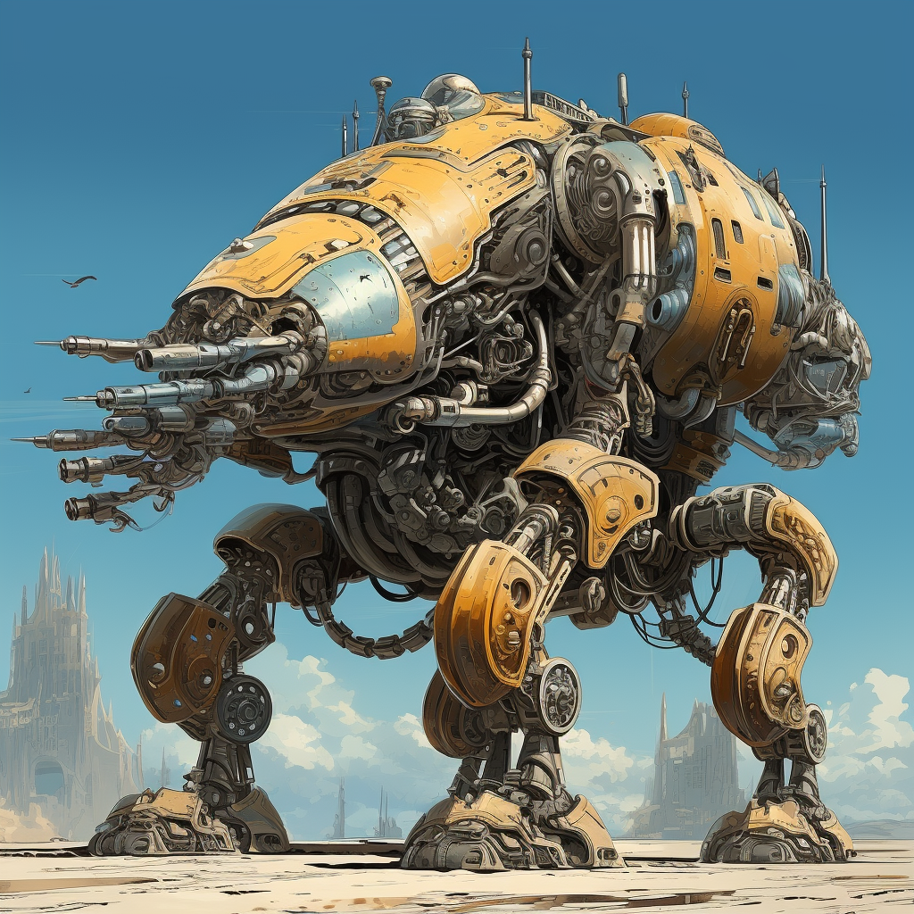 Armored cannon mecha fantasy