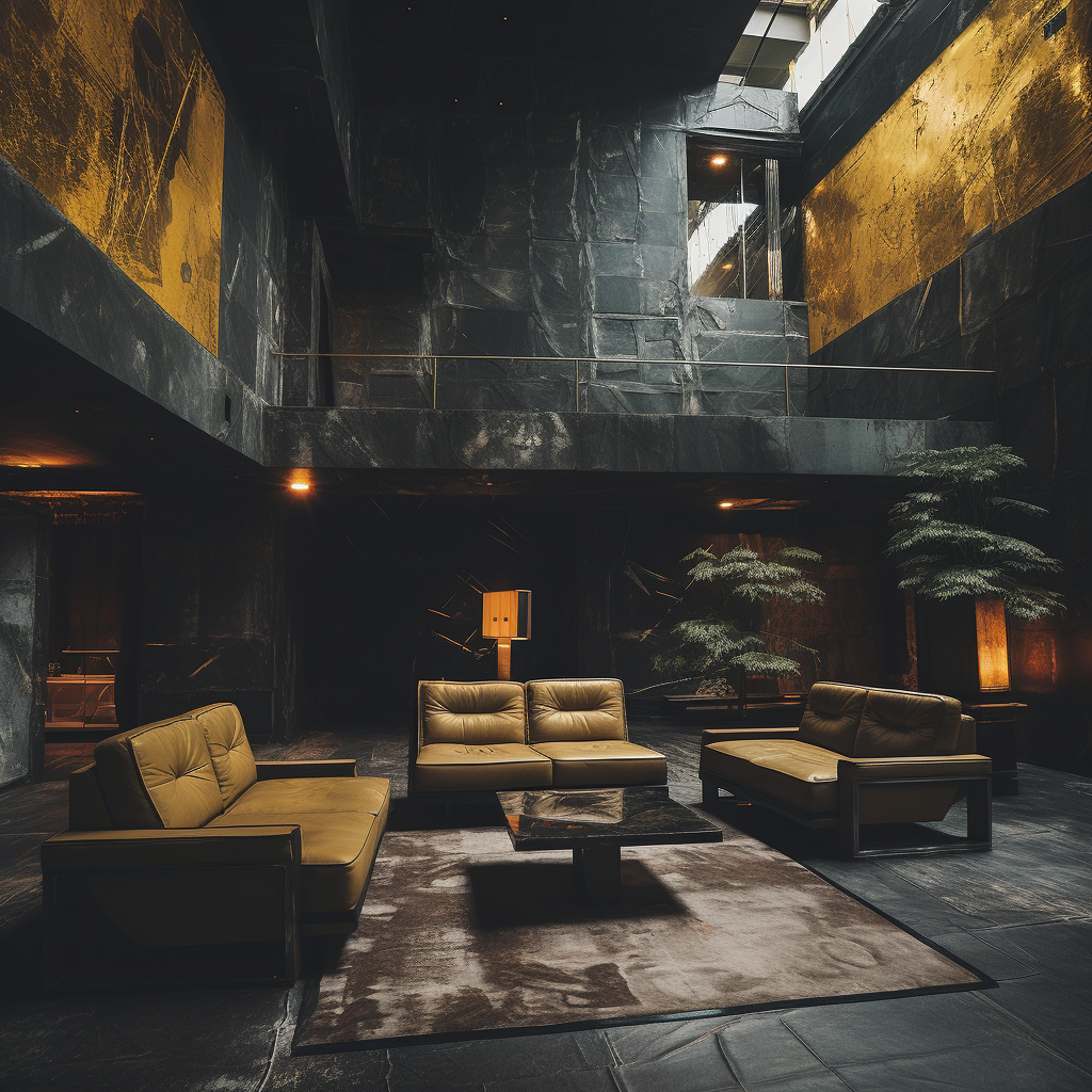 Beautiful industrial luxury apartment interior