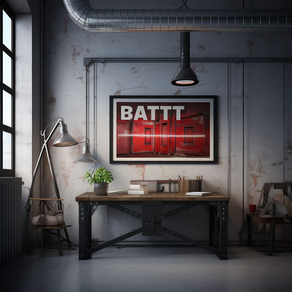 Industrial style poster lighting with BTT