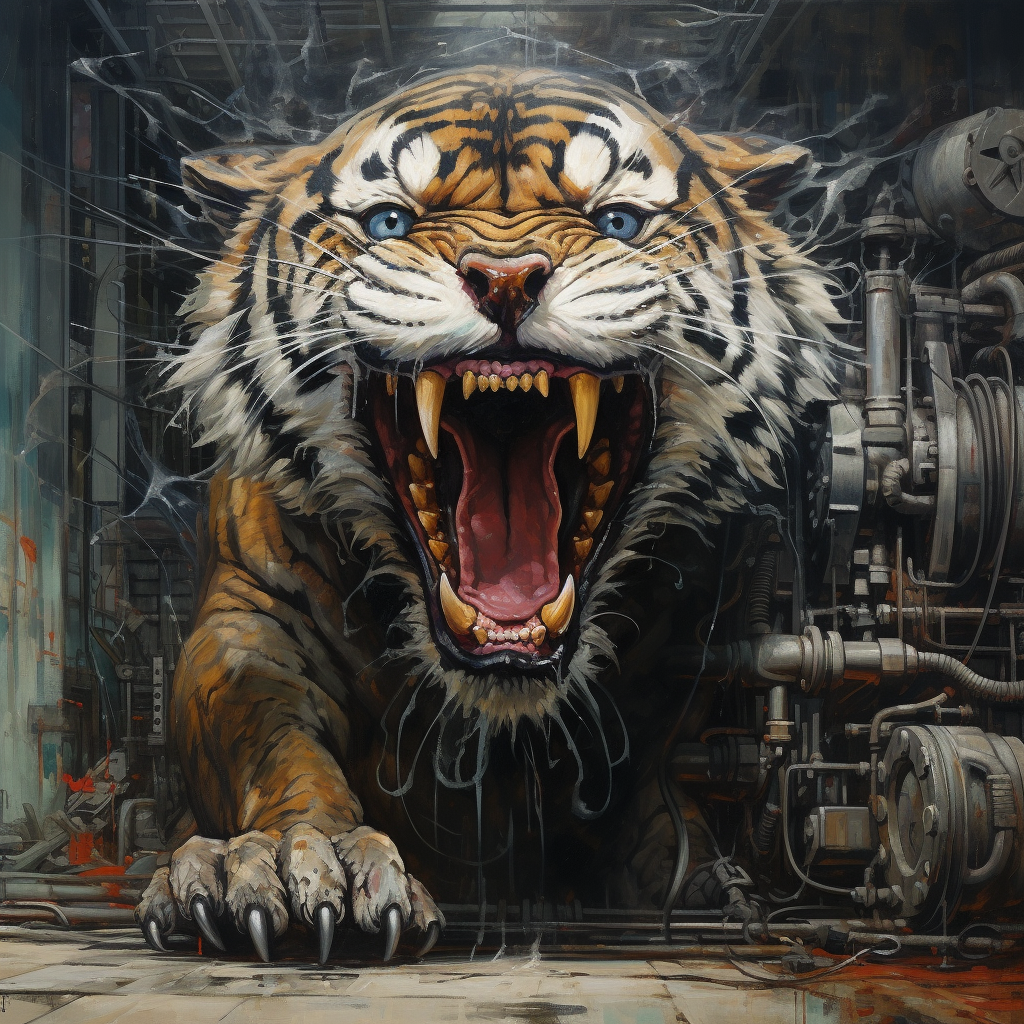 Wild Roar in Industrial Setting