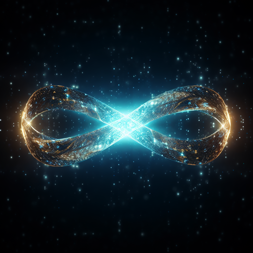 Detailed infinity sign image in cloud technology