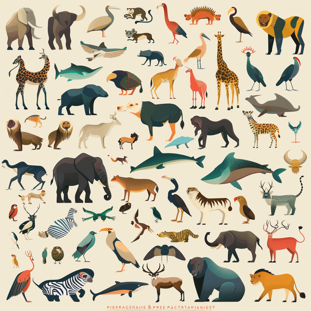 Animals infographic design elements