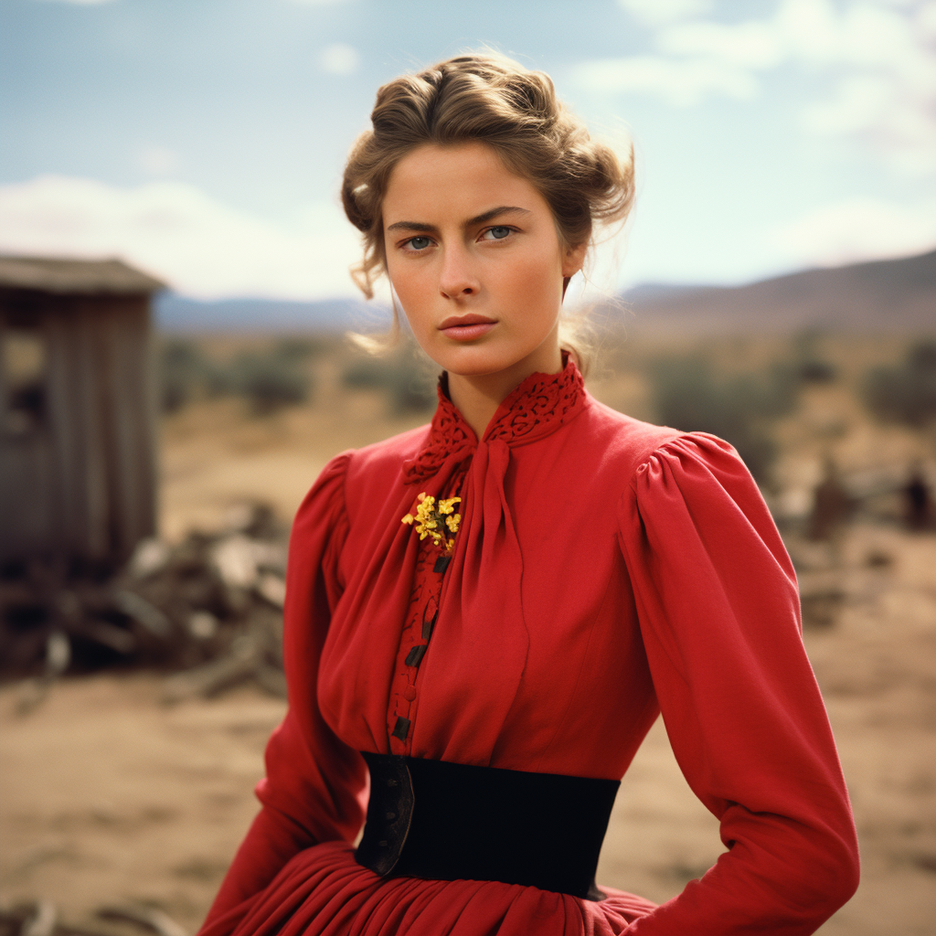 Ingrid Bergman in red dress at 20 years old