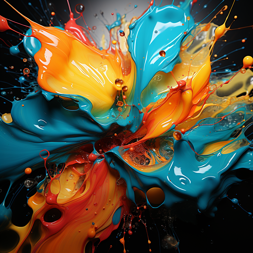 Colorful ink splatter artwork