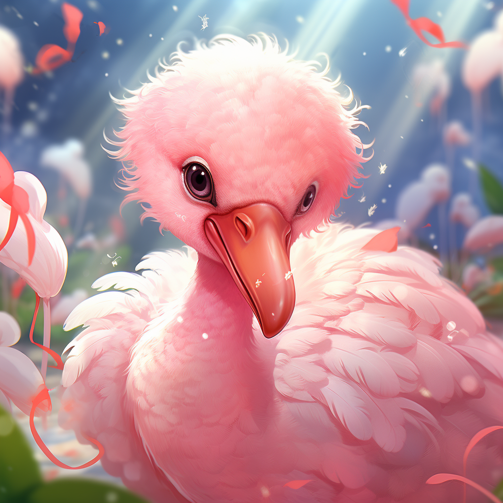 Adorable baby flamingo in HQ image