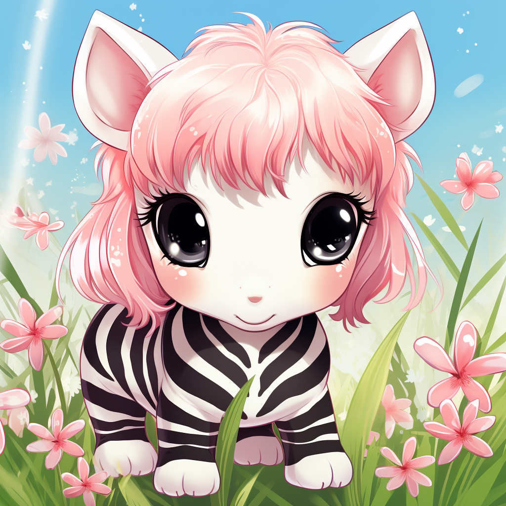 Adorable baby zebra in SNS icon