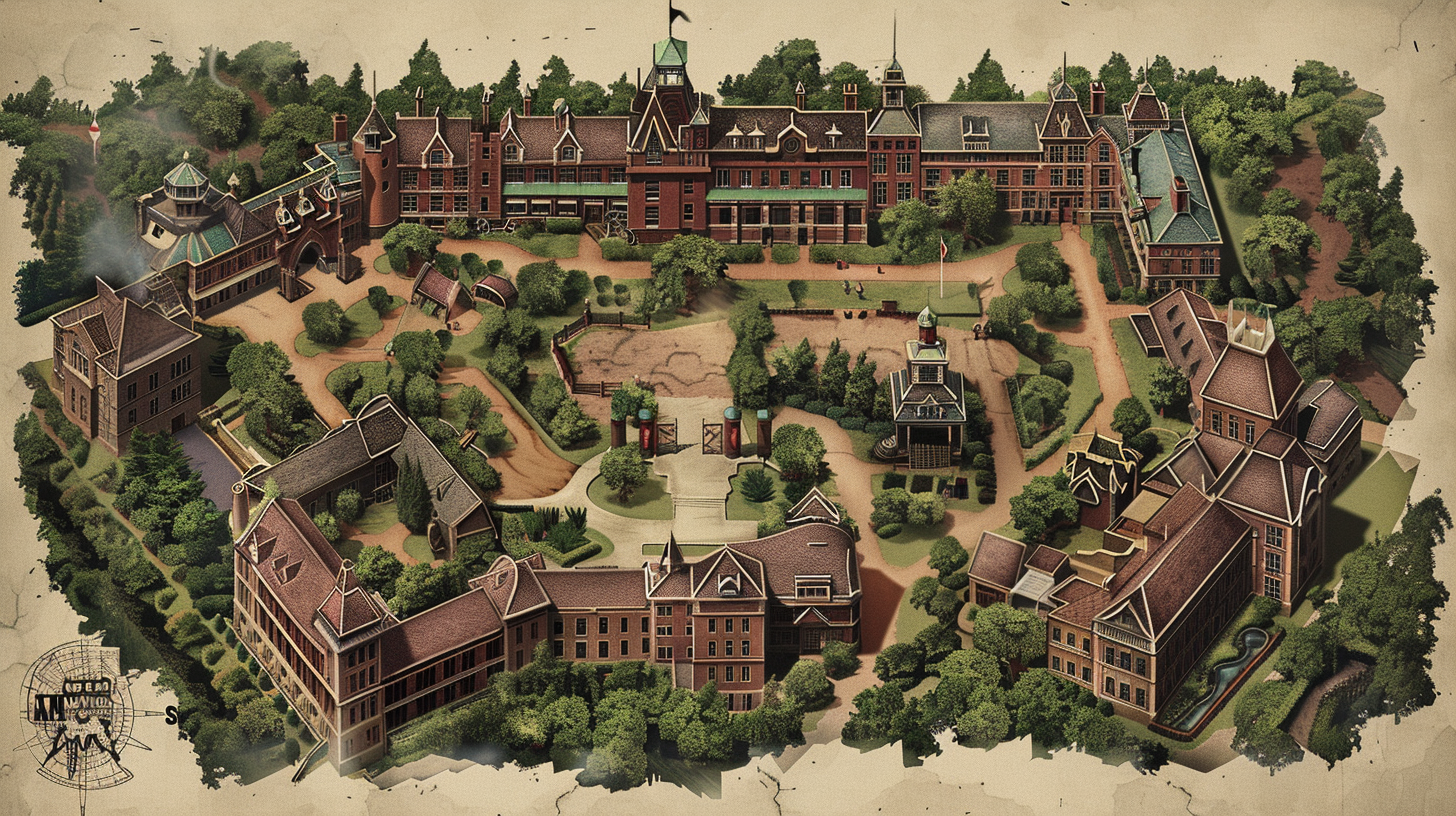 Insane Asylum Disneyland Map Design