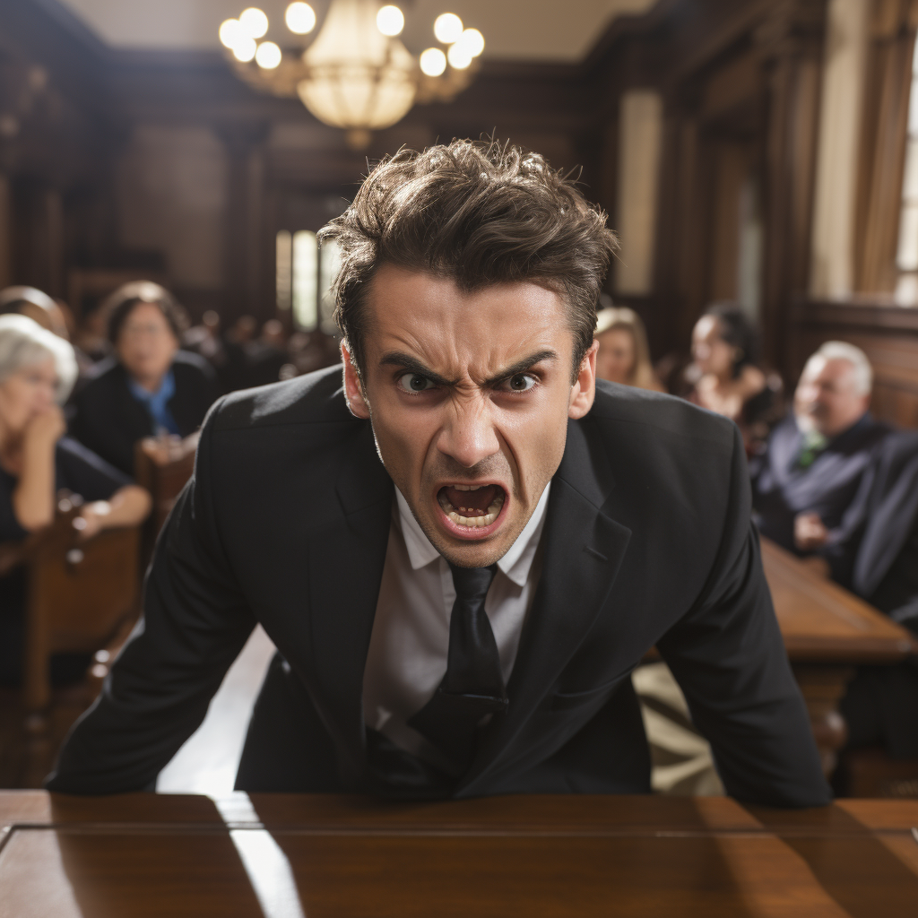 Insane man pretending to be a lawyer