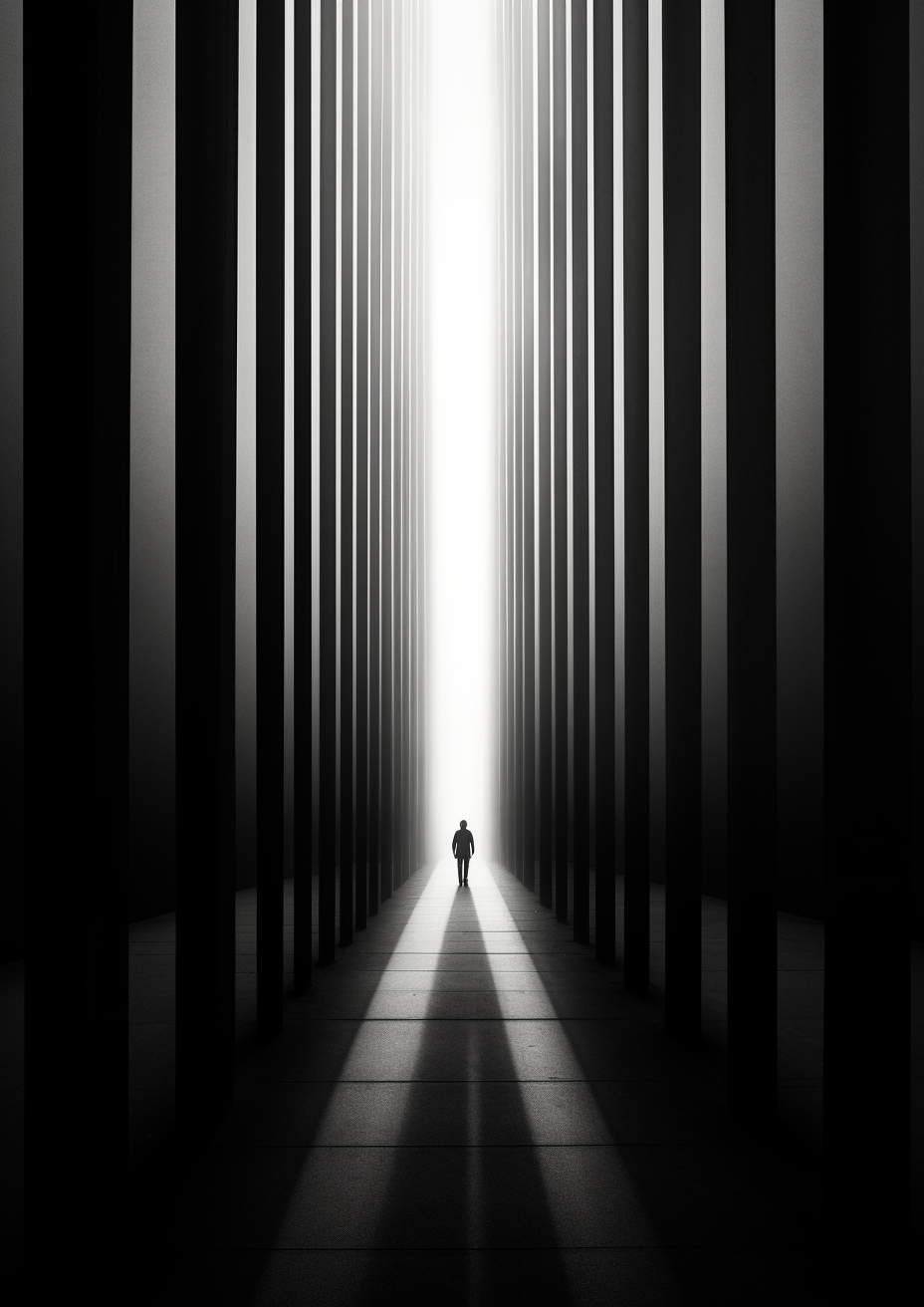 Simple black and white photo manipulation with bright inspiration