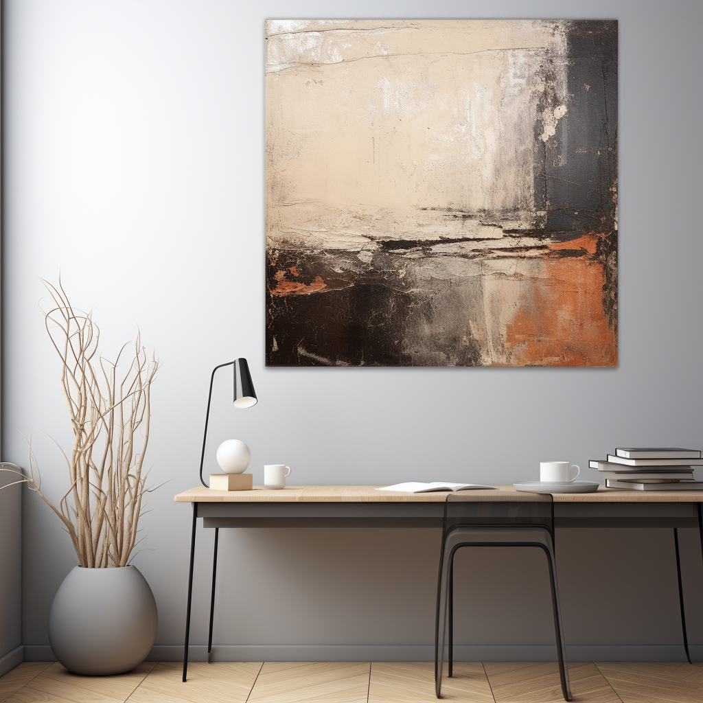 Inspiring Abstract Art in Brown, Gray, and Rust