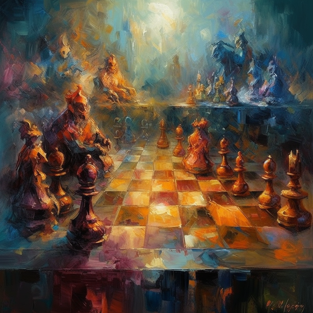 Colorful Chess Painting Inspiration