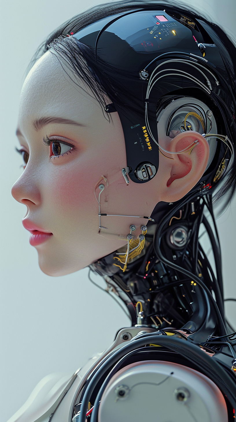 Female AI Robot with Eastern Features