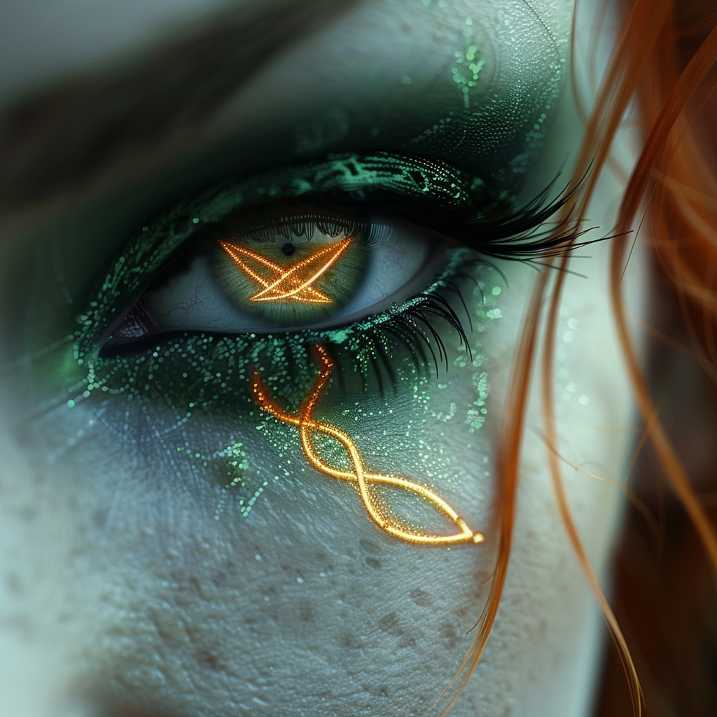 Vibrant Celtic Green Eye Photo