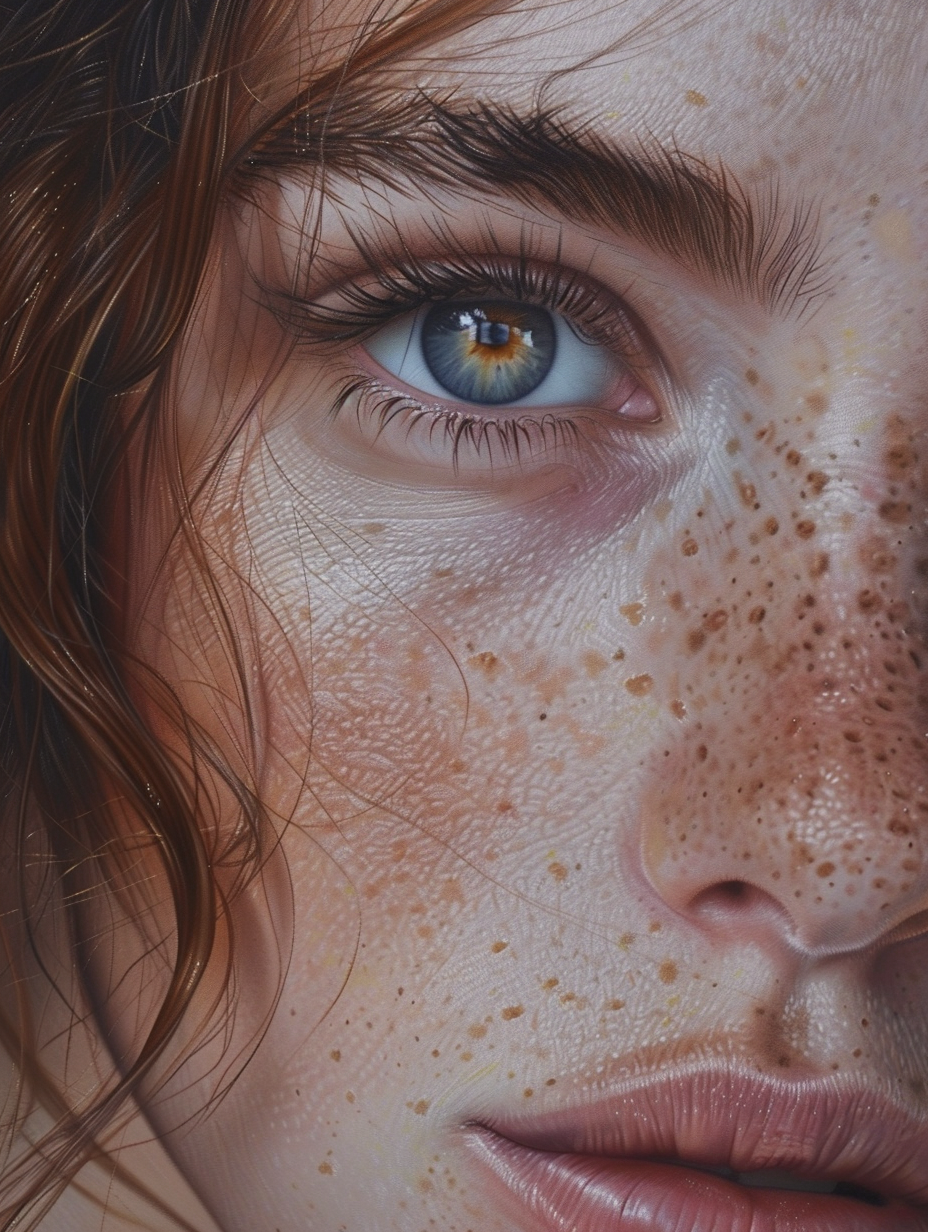 Detailed Portrait Woman Eye Contact