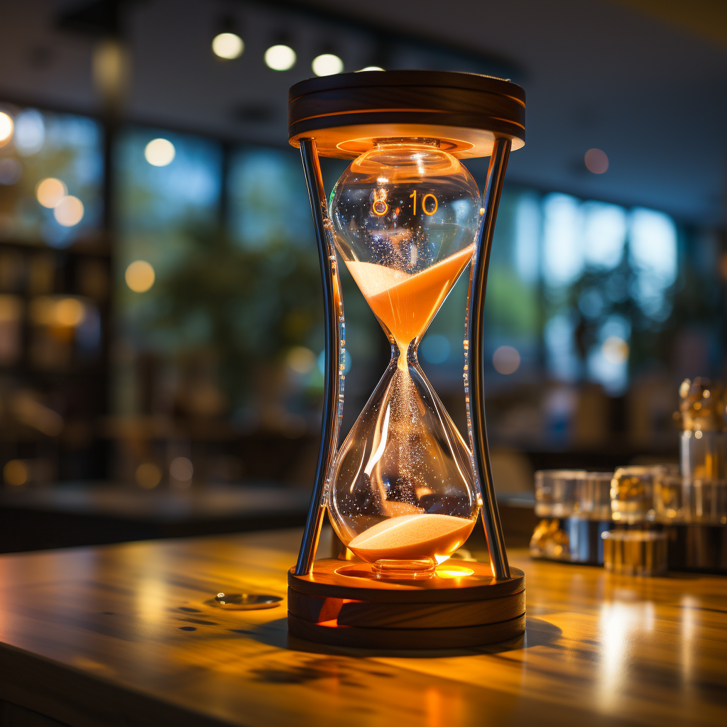 Interactive LED hourglass with video playback