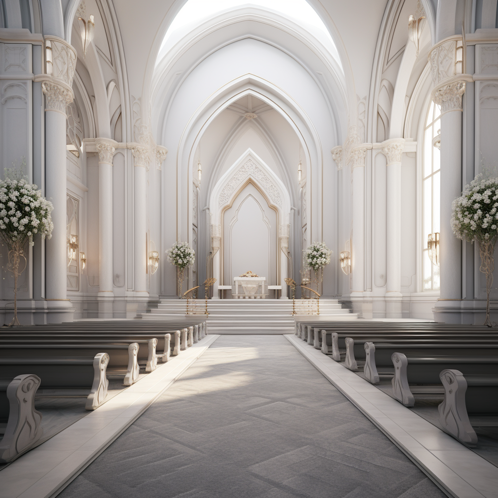 Beautiful interior chapel with serene ambience