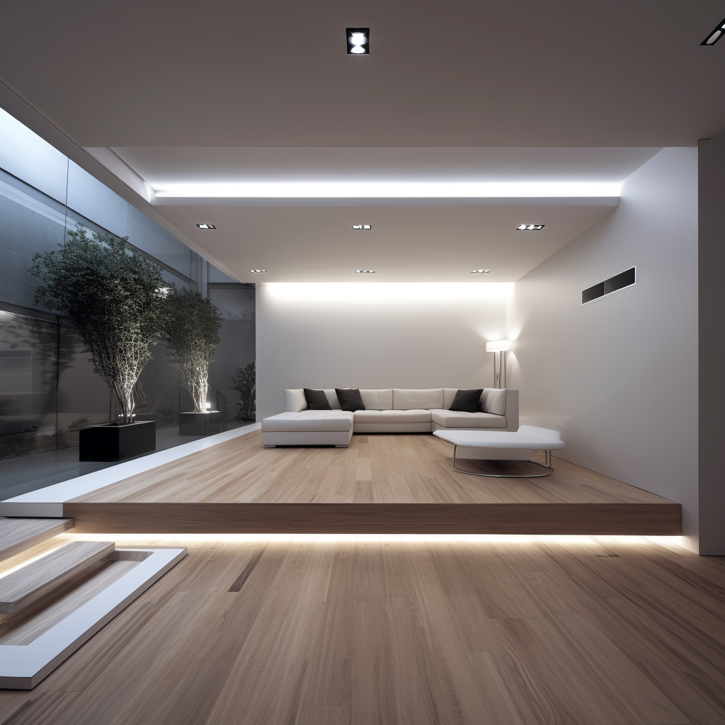 Minimalist parking lot interior design