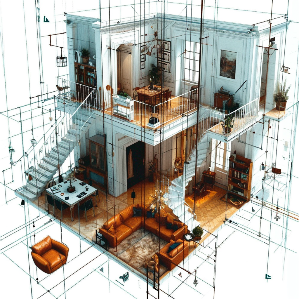 Interior Design Process Infographic Drawings