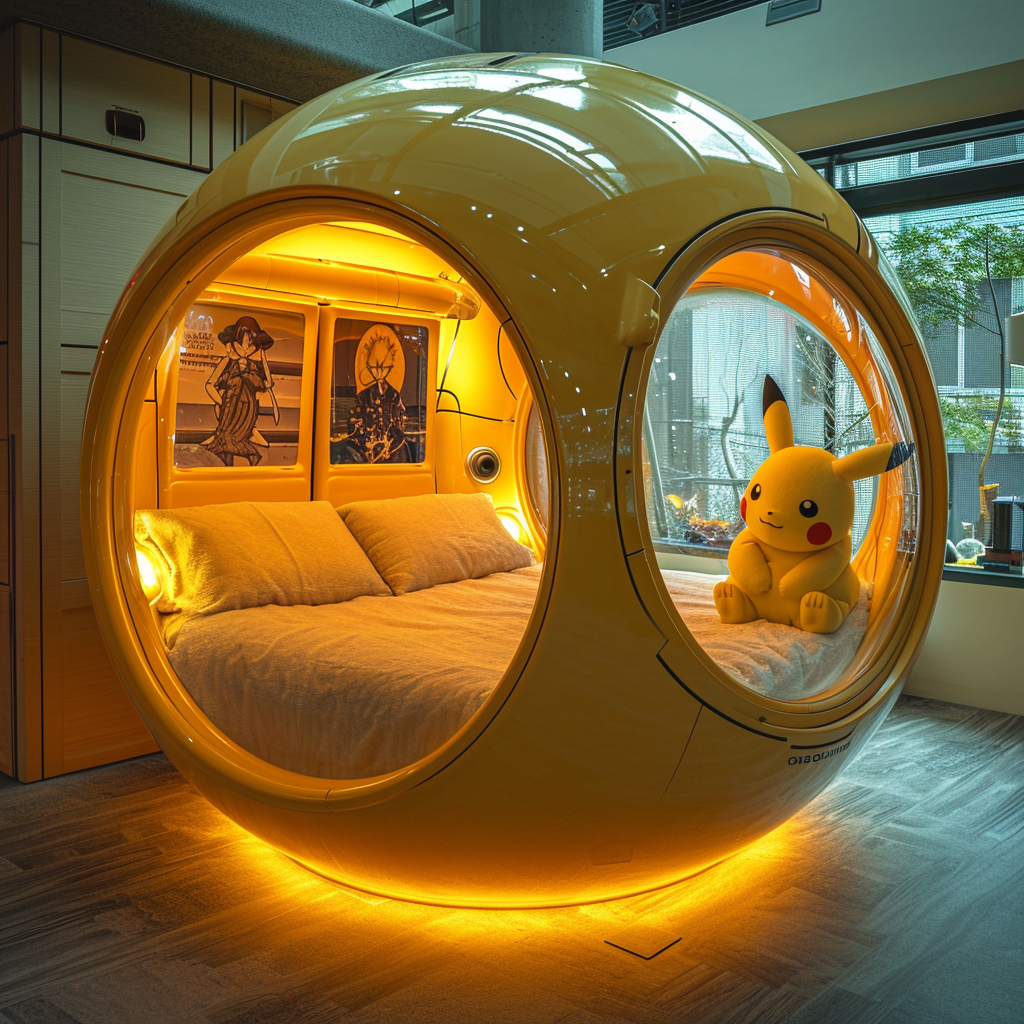 Pikachu in Pokémon Monster Ball interior