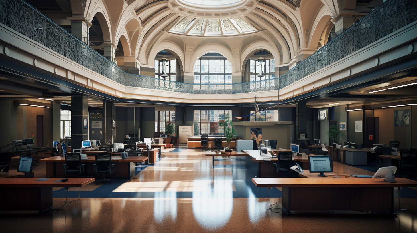 Interior of Police Headquarters in Chicago