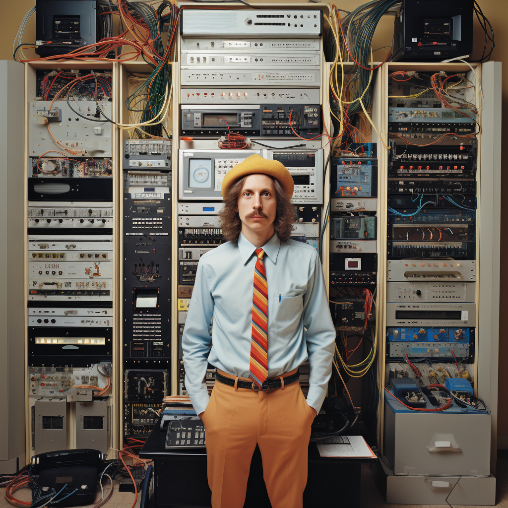 Internet server engineer Wes Anderson working