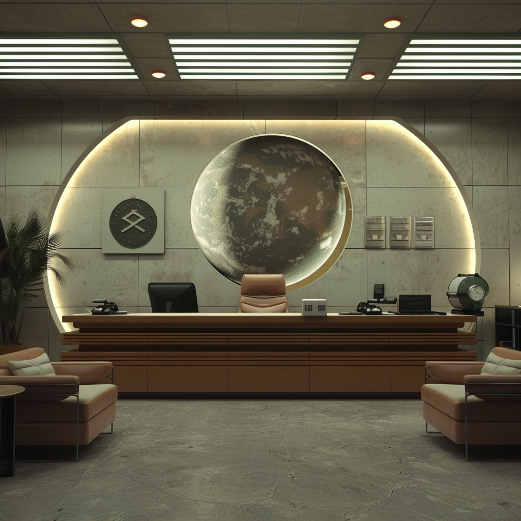 Interstellar DMV office scene