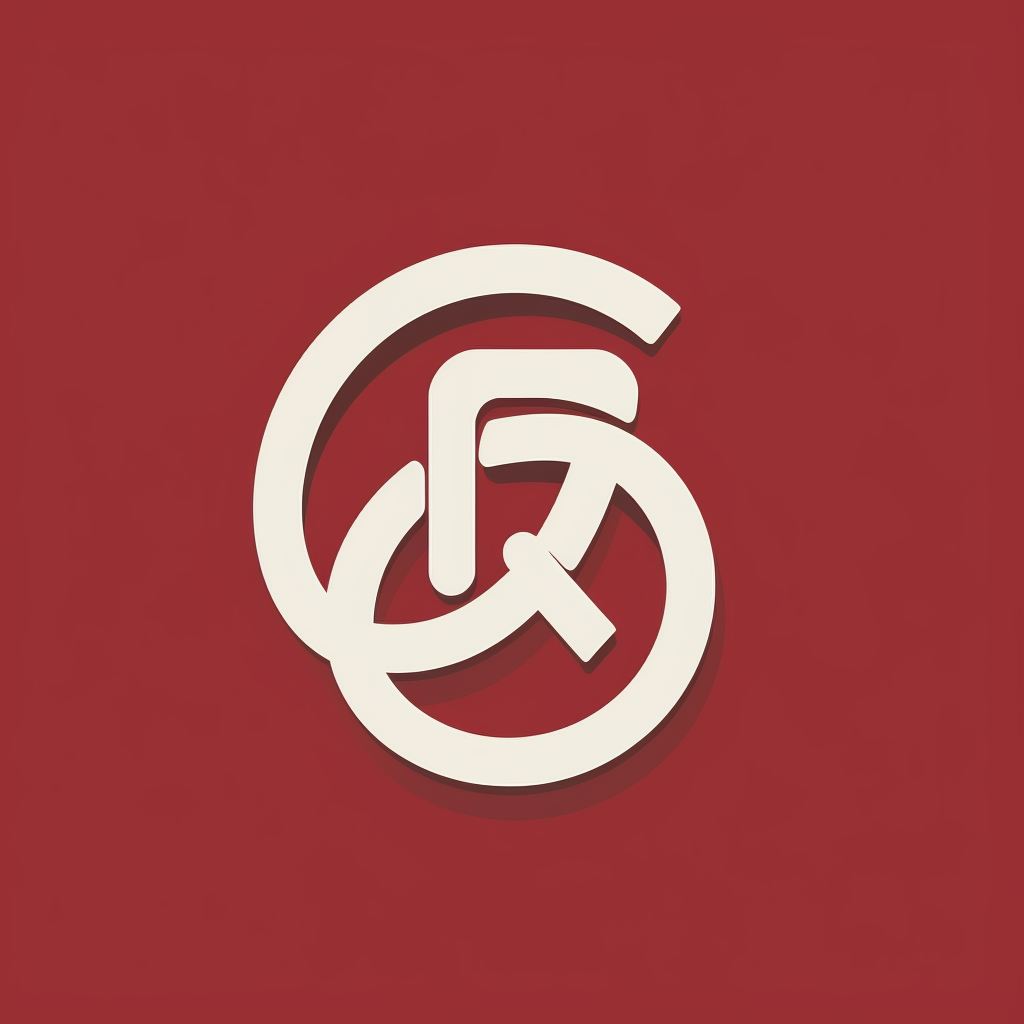 Modern intertwined REC monogram logo