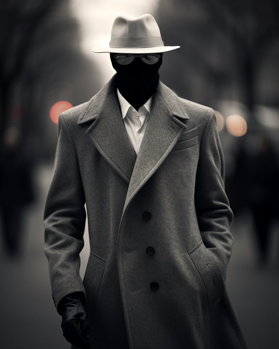 Fashionable Invisible Man in Grey Overcoat  ?