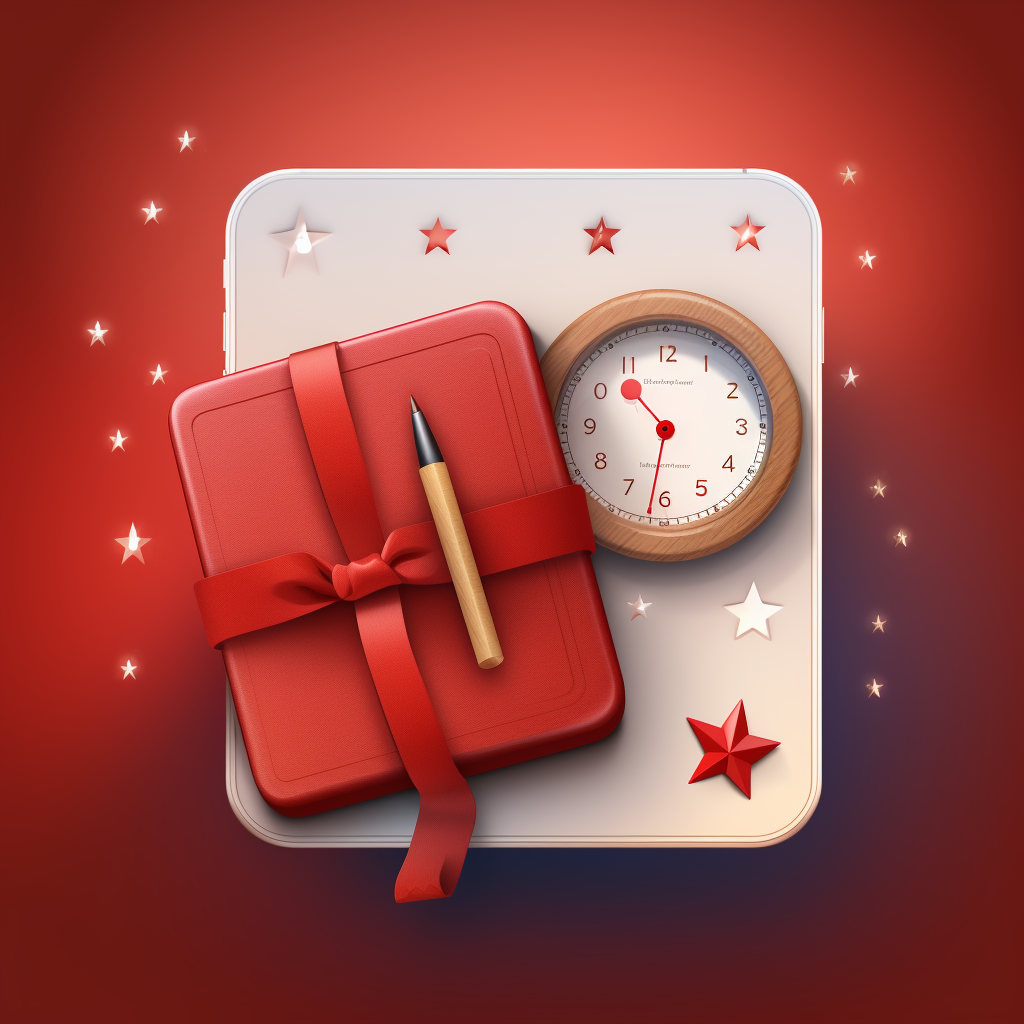 iOS app icon with diary and gift icons