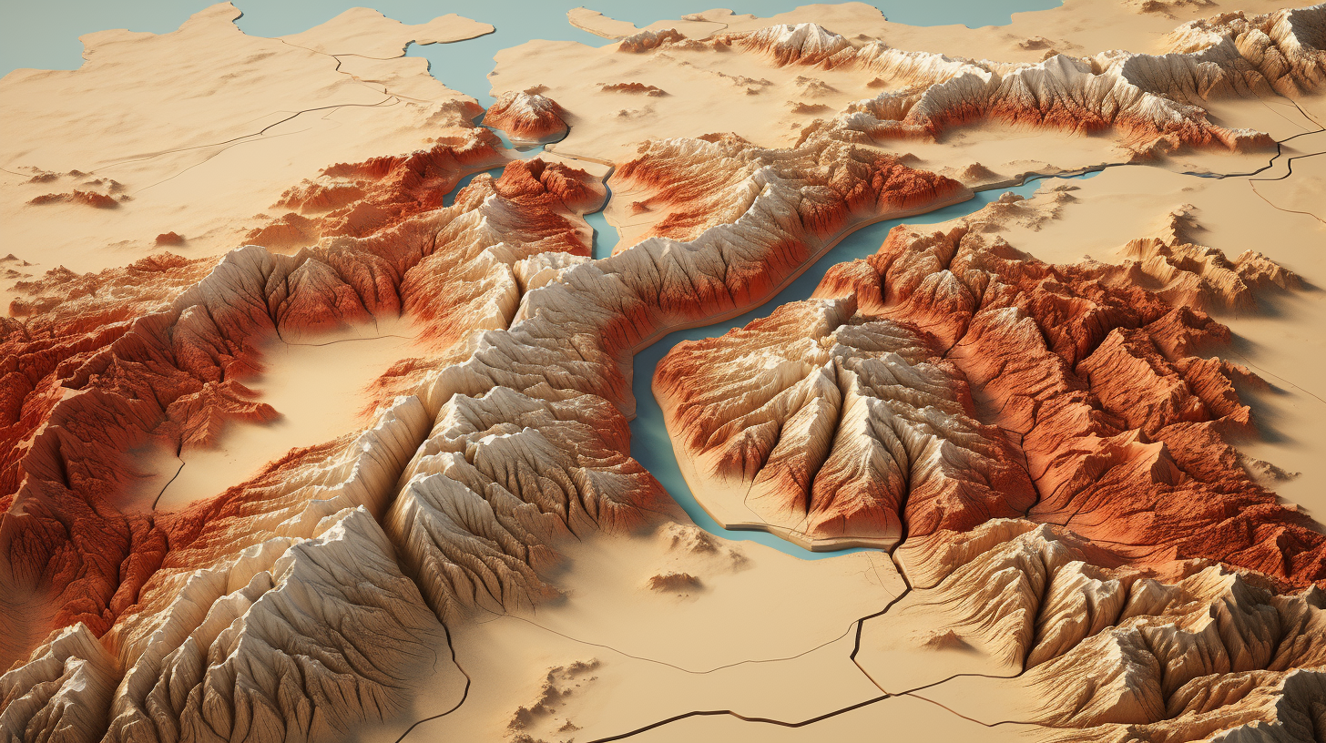 3D map of Iran's full area