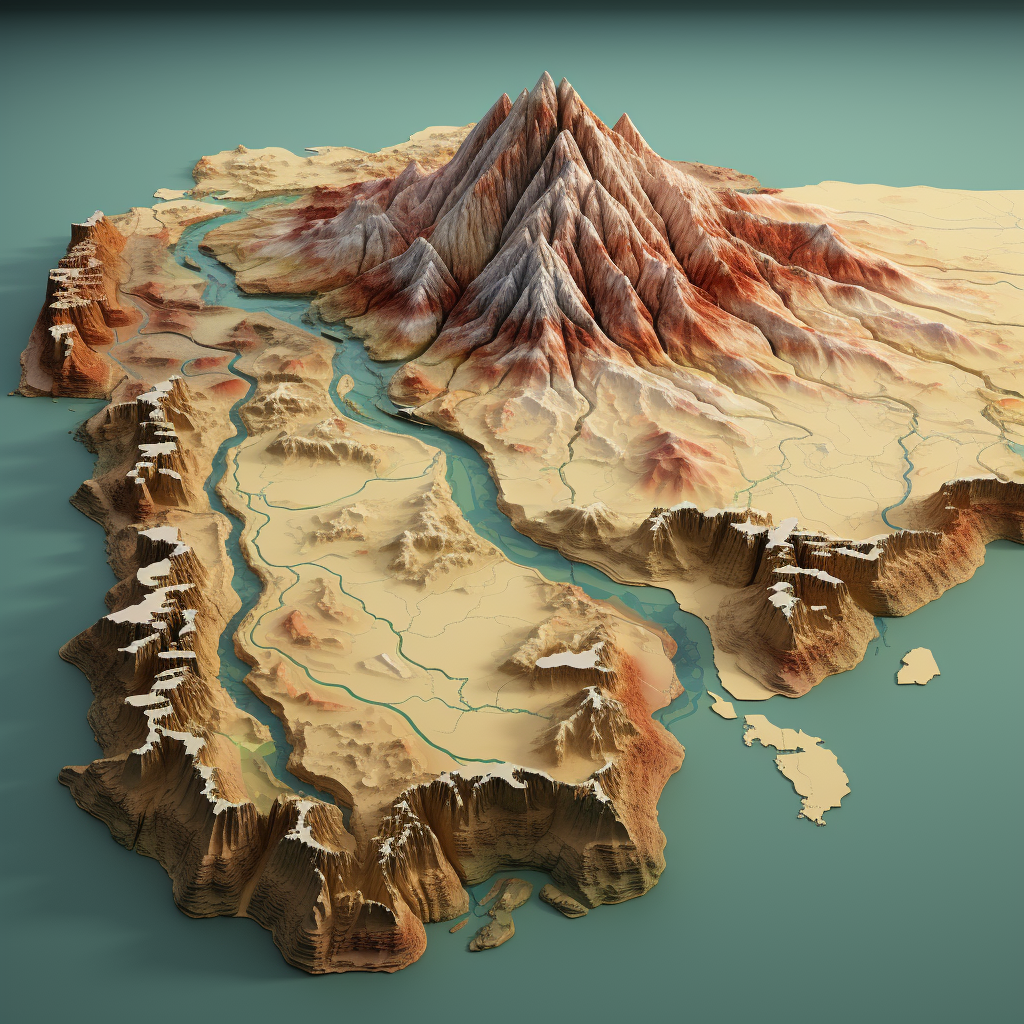 3D map of Iran