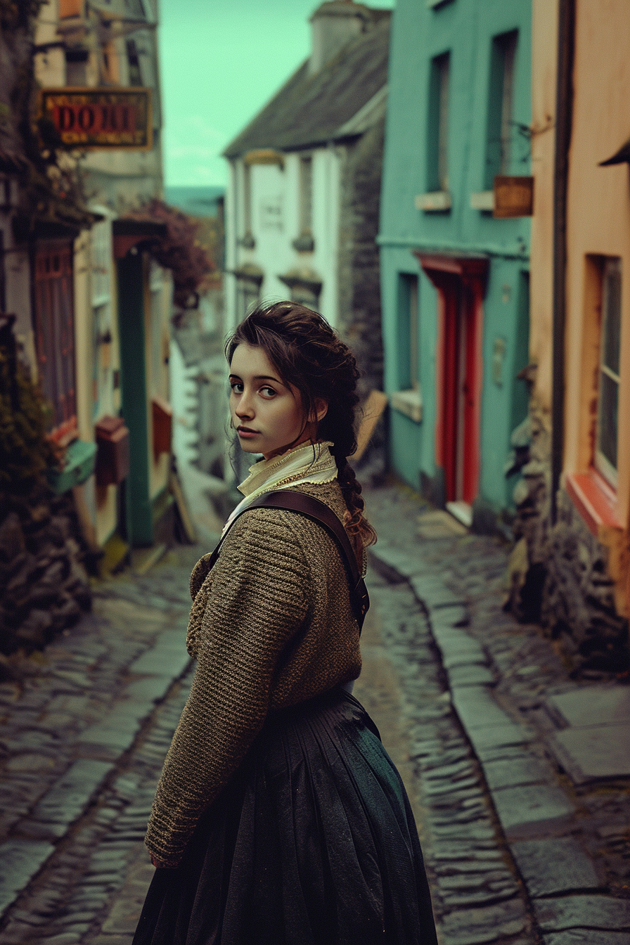 Young Woman on Irish Street